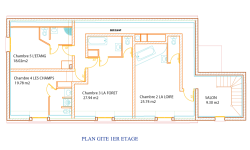 Domaine de la Bregellerie Plan 1er étage